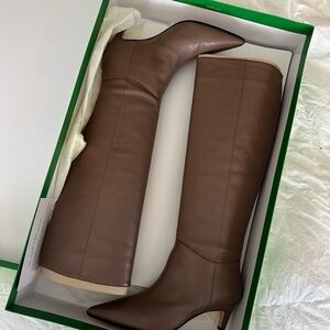 J. Crew Stevie Leather Boots in Portabella